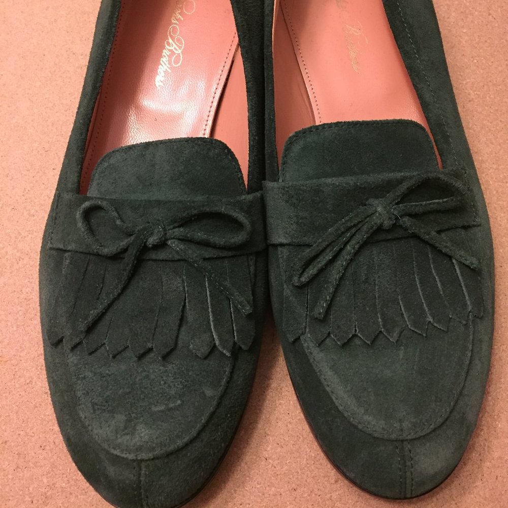 Brooks Brothers Forest Green Suede Tasseled Loafer